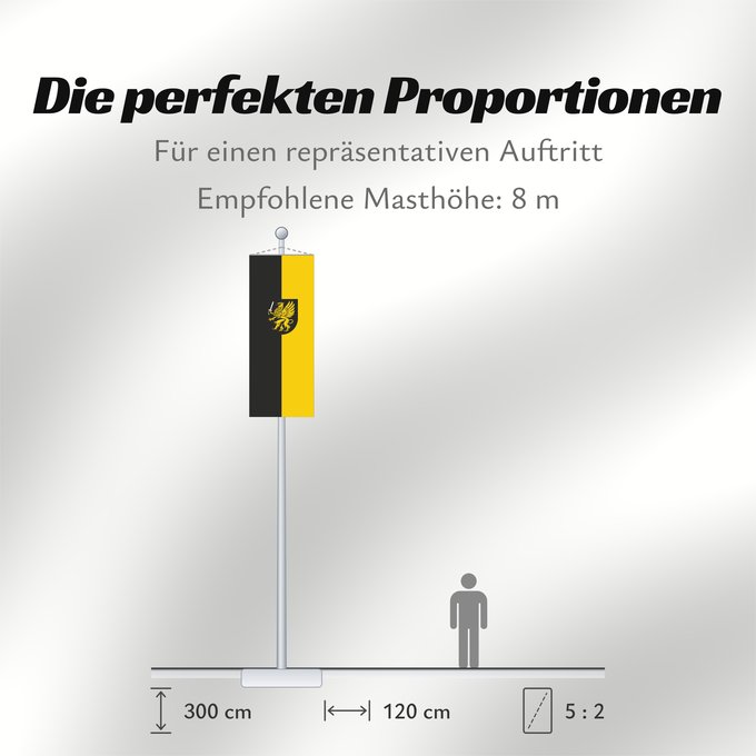 Proportionen der Flagge: Schramberg (Mittlerer Schwarzwald)