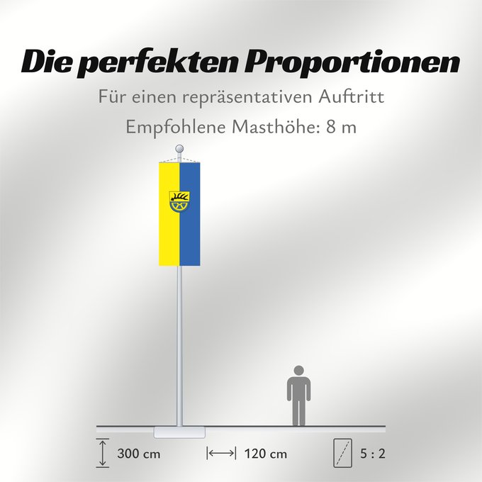 Proportionen der Flagge: Tuttlingen (Kreis)