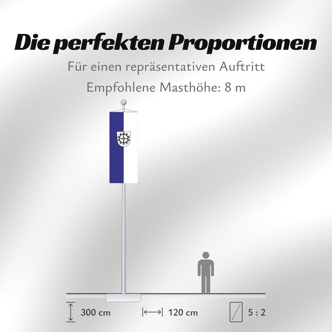Proportionen der Flagge: Mühlheim an der Donau (Schwäbische Alb)