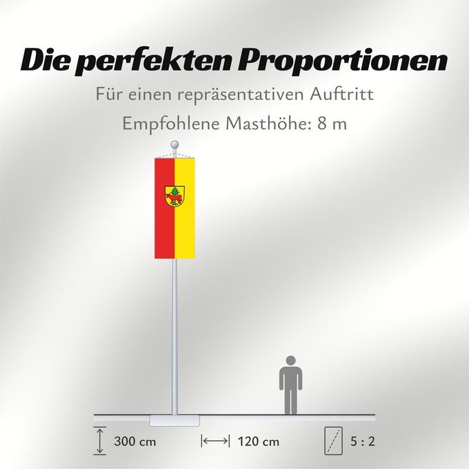 Proportionen der Flagge: Talheim (Schwäbische Alb)