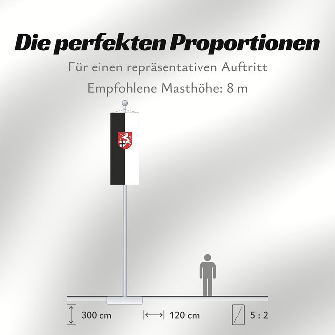 Proportionen der Flagge: Tengen (Hegau)