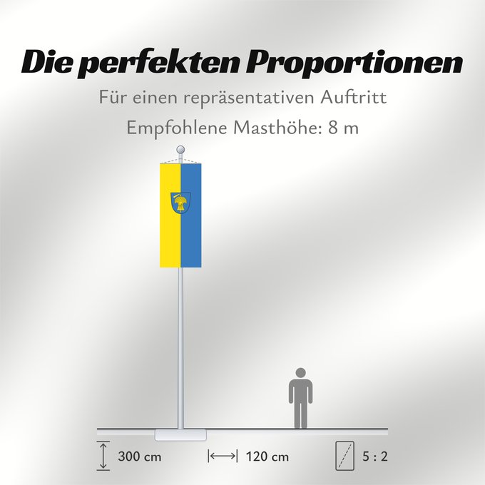 Proportionen der Flagge: Ofterdingen (Schwäbische Alb)