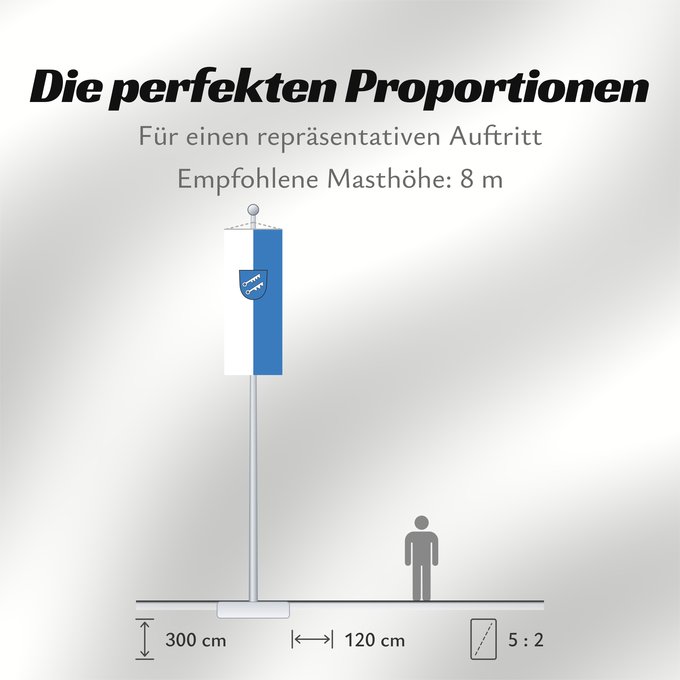 Proportionen der Flagge: Hausen am Tann (Schwäbische Alb)