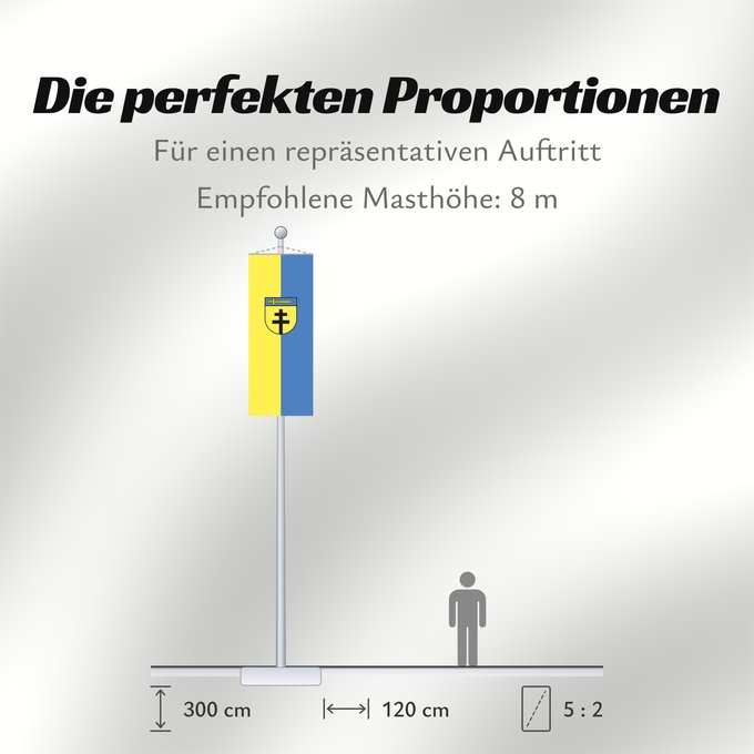 Proportionen der Flagge: Dornstadt (Schwäbische Alb)