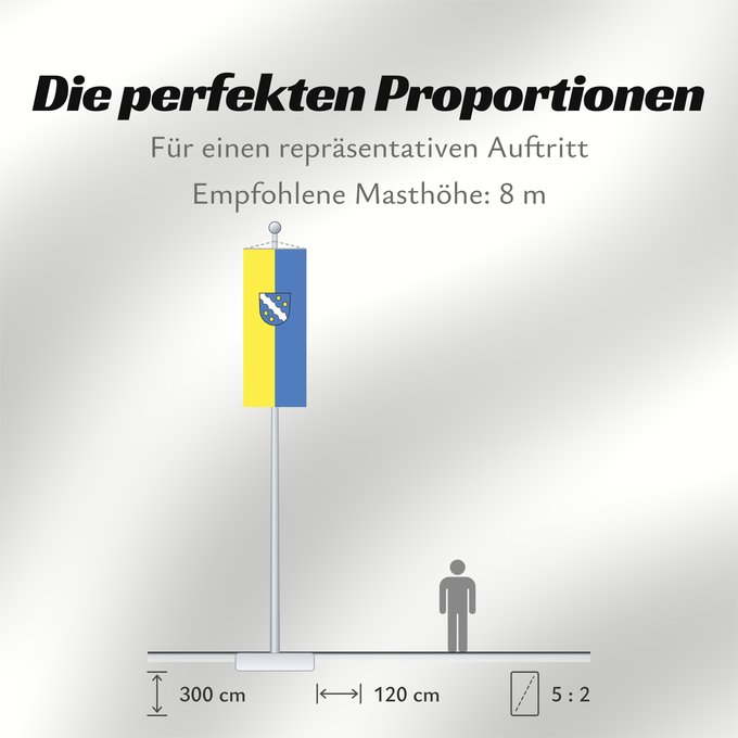 Proportionen der Flagge: Heroldstatt (Schwäbische Alb)