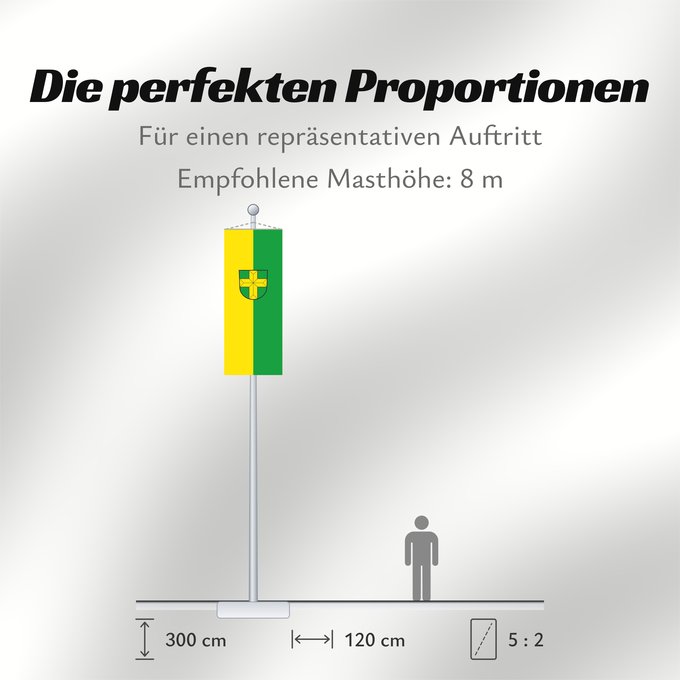 Proportionen der Flagge: Allmannsweiler (Württembergisches Allgäu Oberschwaben)