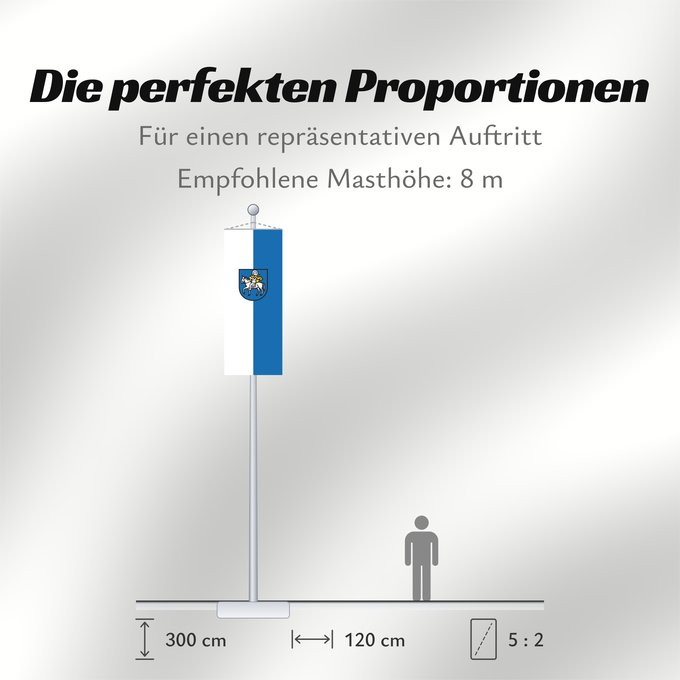 Proportionen der Flagge: Oberteuringen (Bodensee)