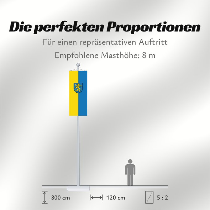 Proportionen der Flagge: Ravensburg (Kreis)