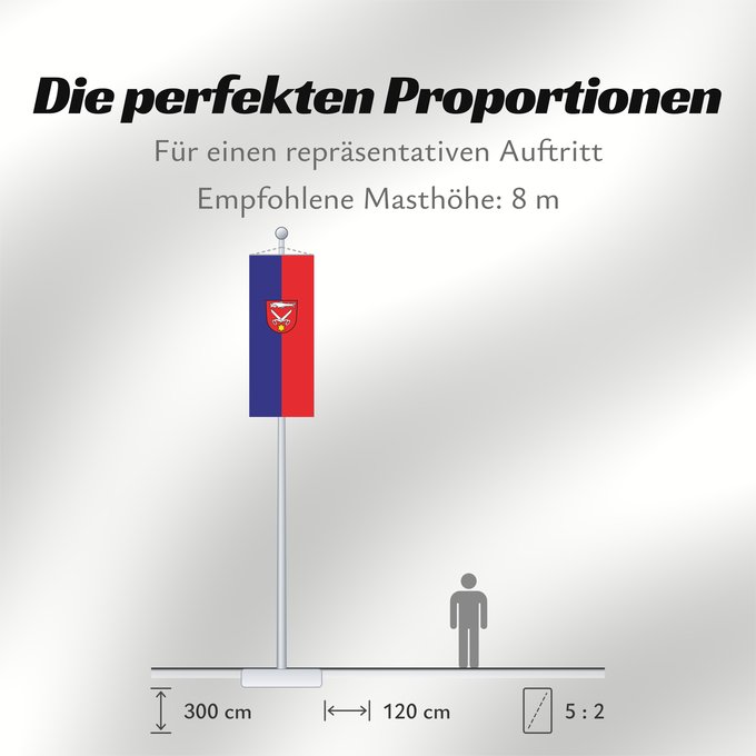 Proportionen der Flagge: Scheer (Schwäbische Alb)