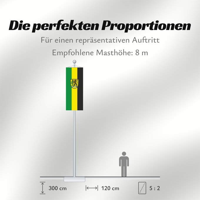 Proportionen der Flagge: Feichten a.d.Alz (Inn-Salzach)