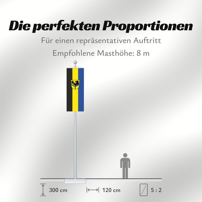 Proportionen der Flagge: Haiming (Inn-Salzach)