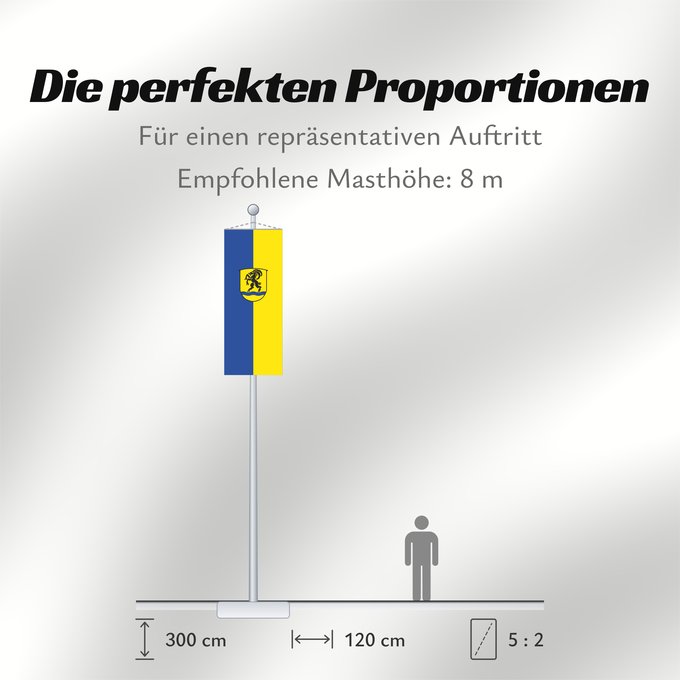 Proportionen der Flagge: Hebertshausen (Münchener Umland)