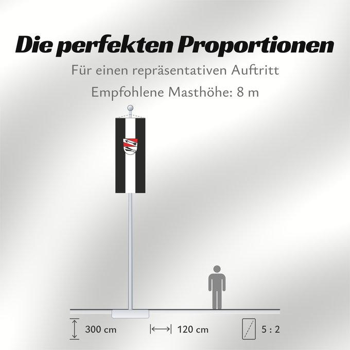 Proportionen der Flagge: Pfaffenhofen a.d.Glonn (Münchener Umland)