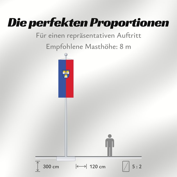 Proportionen der Flagge: Dorfen, St (Münchener Umland)