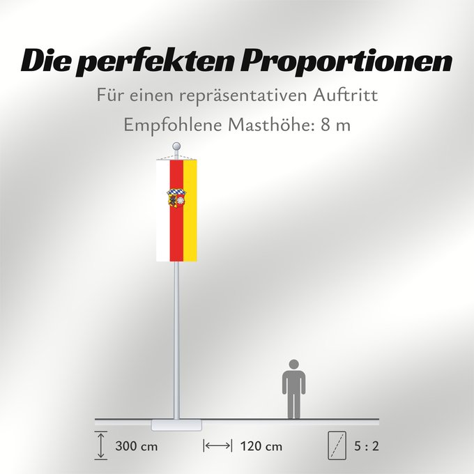 Proportionen der Flagge: Freising (Kreis)