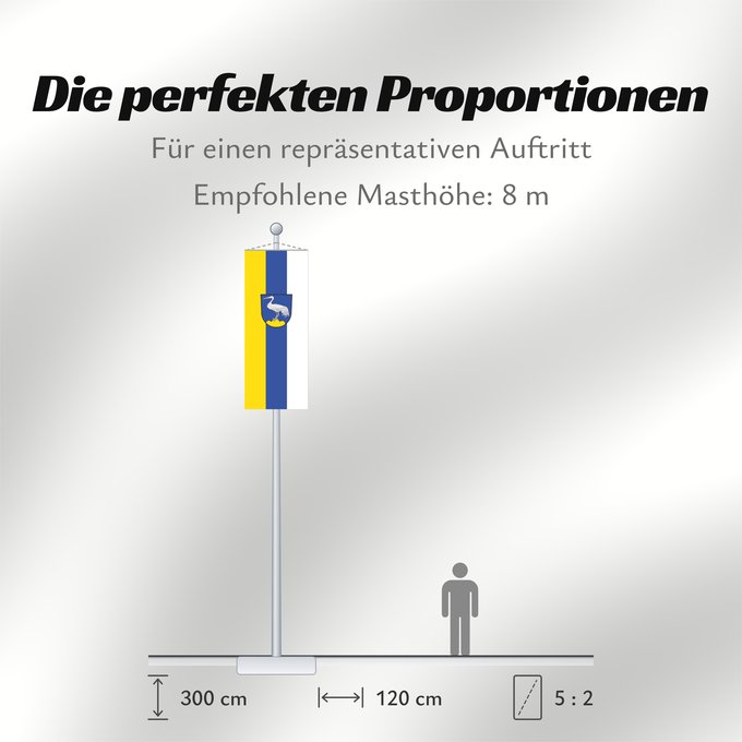 Proportionen der Flagge: Kranzberg (Münchener Umland)