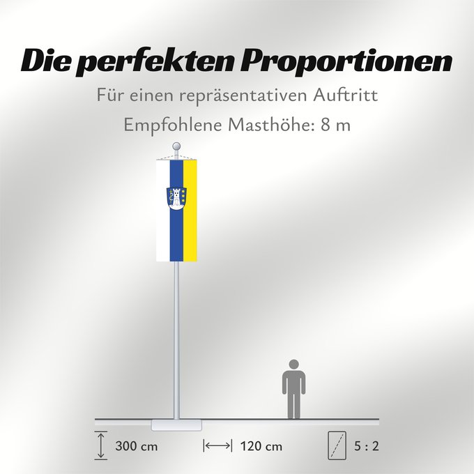 Proportionen der Flagge: Paunzhausen (Münchener Umland)