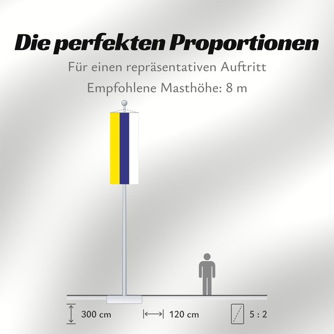 Proportionen der Flagge: Großweil (Zugspitz-Region)