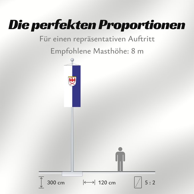 Proportionen der Flagge: Hausham (Alpenregion Tegernsee-Schliersee)