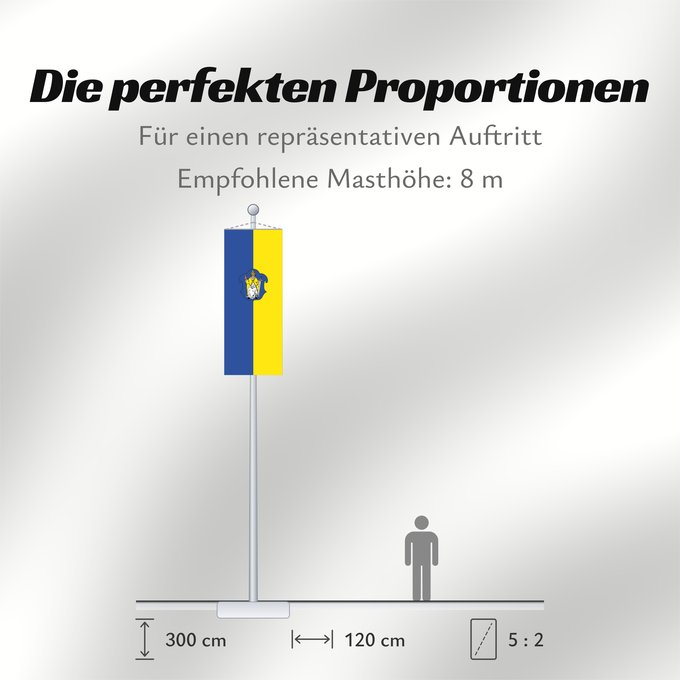 Proportionen der Flagge: Schliersee, M (Alpenregion Tegernsee-Schliersee)