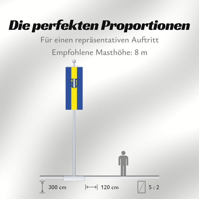 Proportionen der Flagge: Brunnthal (Münchener Umland)