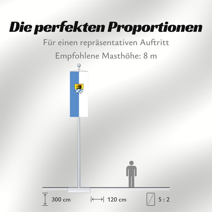 Proportionen der Flagge: Schrobenhausen, St (Oberbayerns Städte)