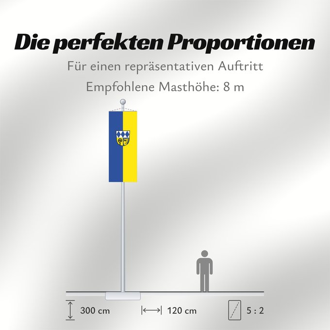 Proportionen der Flagge: Eiselfing (Chiemsee-Alpenland)