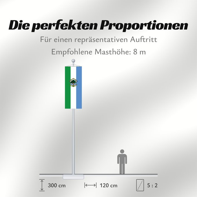 Proportionen der Flagge: Kiefersfelden (Chiemsee-Alpenland)