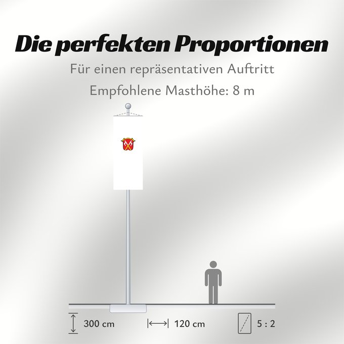 Proportionen der Flagge: Neubeuern, M (Chiemsee-Alpenland)