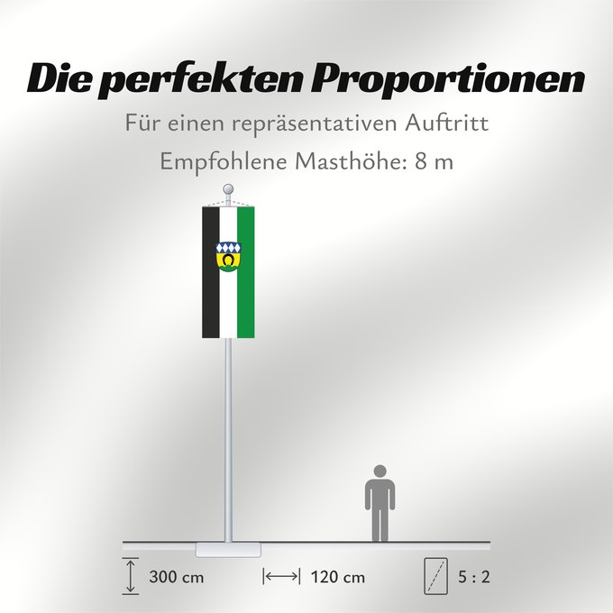 Proportionen der Flagge: Samerberg (Chiemsee-Alpenland)