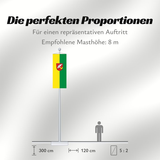 Proportionen der Flagge: Schonstett (Chiemsee-Alpenland)