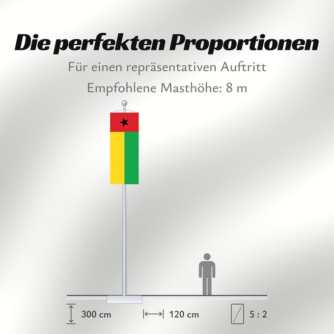 Proportionen der Flagge: Guinea-Bissau Guinée-Bissau Guinea-Bissaus Guiné-Bissau Gvineo Bisaŭa پرچم گینه بیسائو Флаг Гвинеи-Бисау Gvineje Bissau