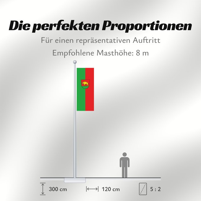 Proportionen der Flagge: Ebersbach an der Fils (Region Stuttgart)