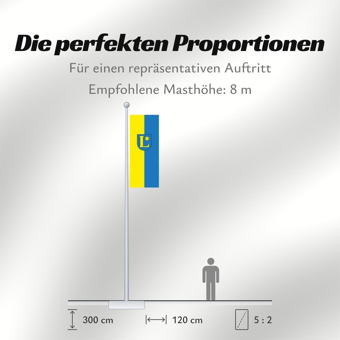 Proportionen der Flagge: Löchgau (Region Stuttgart)