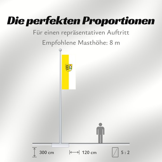 Proportionen der Flagge: Marbach am Neckar (Region Stuttgart)