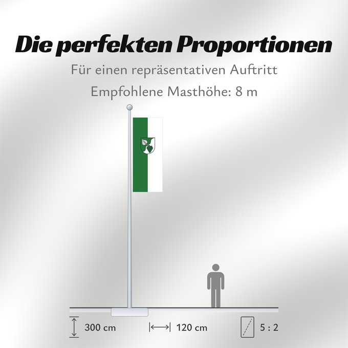 Proportionen der Flagge: Aspach (Region Stuttgart)
