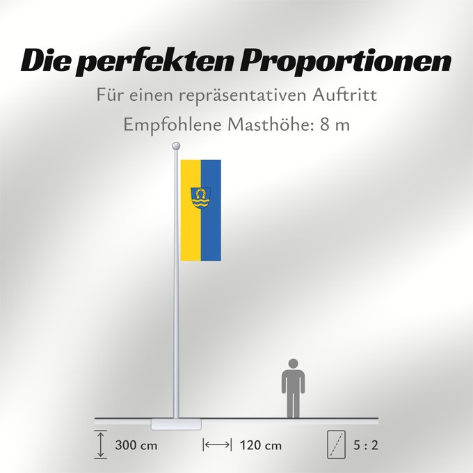 Proportionen der Flagge: Lehrensteinsfeld (Nördliches Baden-Württemberg)
