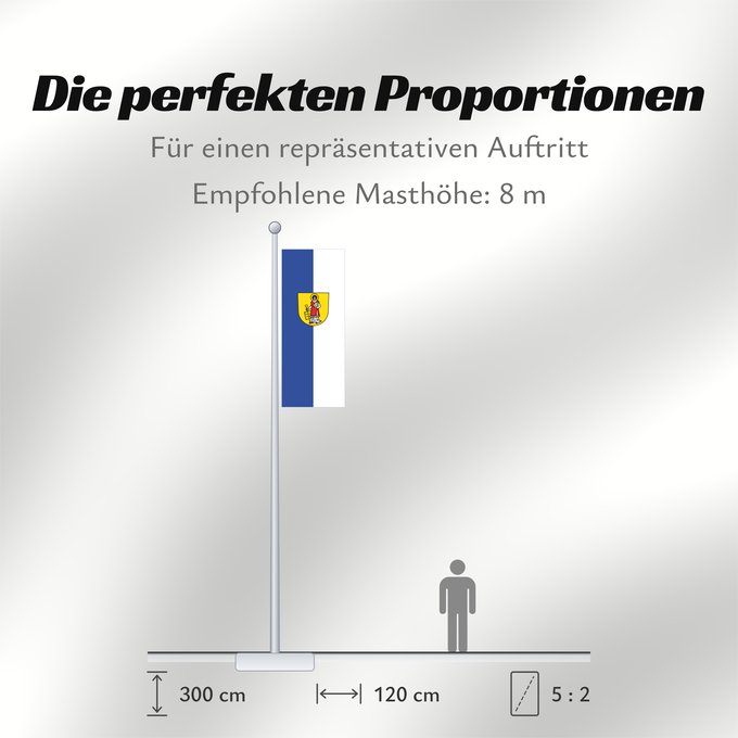 Proportionen der Flagge: Niedernhall (Nördliches Baden-Württemberg)