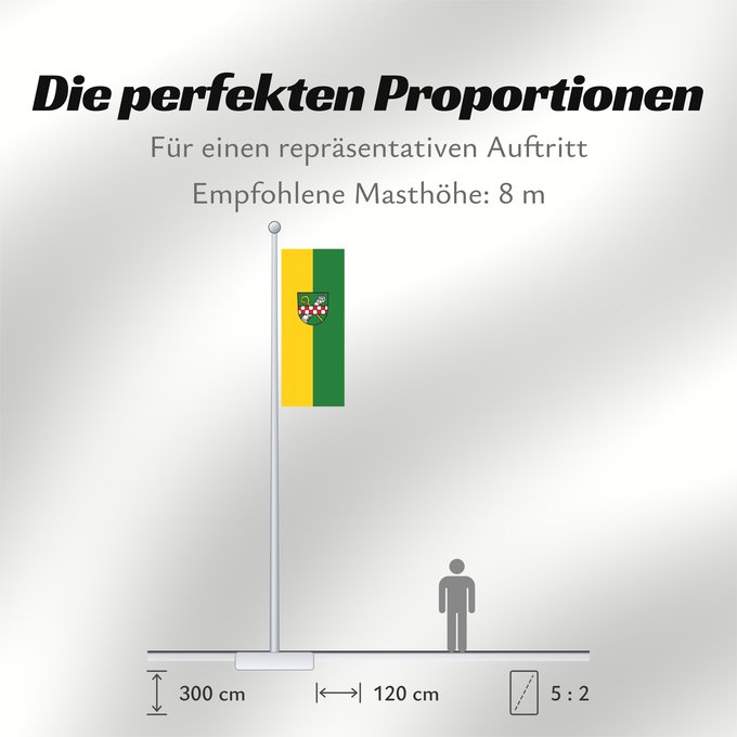 Proportionen der Flagge: Schöntal (Nördliches Baden-Württemberg)