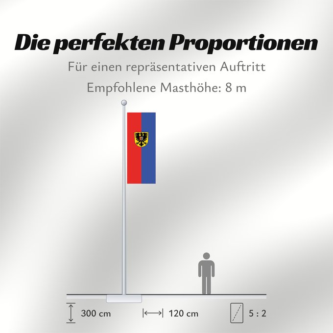 Proportionen der Flagge: Bopfingen (Schwäbische Alb)