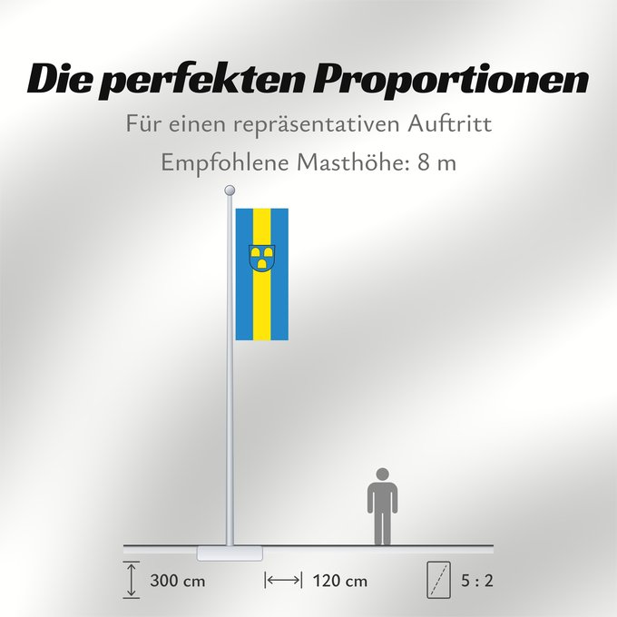 Proportionen der Flagge: Bühl (Nördlicher Schwarzwald)