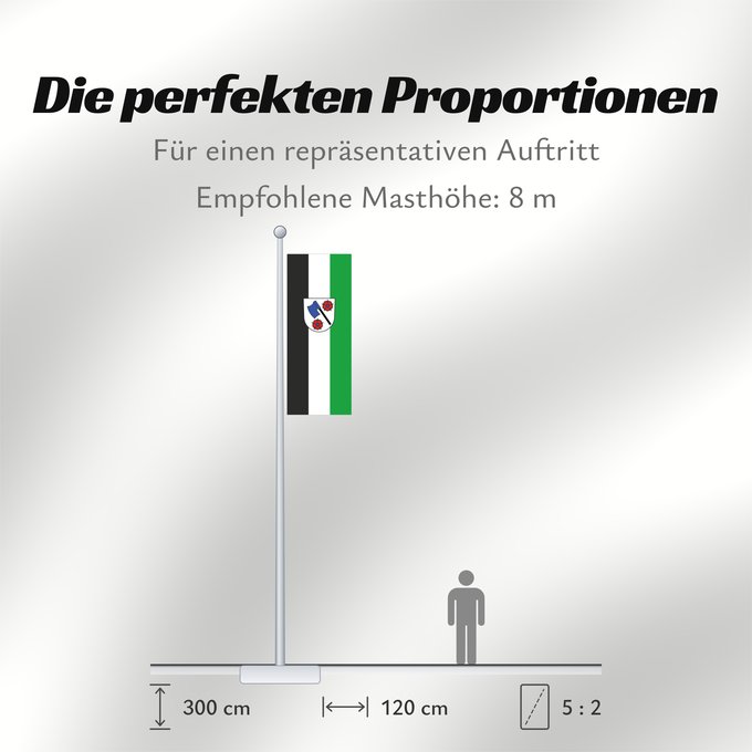 Proportionen der Flagge: Forbach (Nördlicher Schwarzwald)