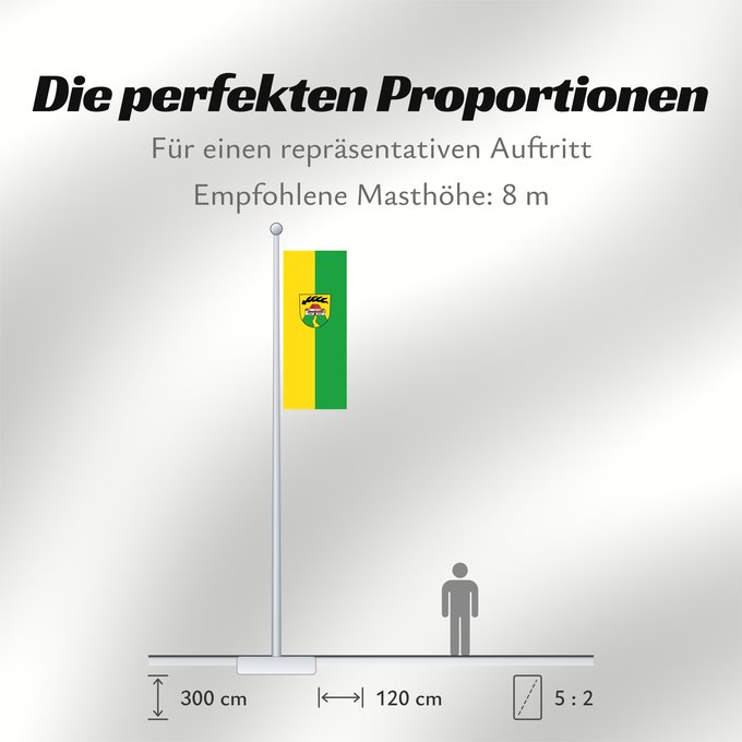 Proportionen der Flagge: Altensteig (Nördlicher Schwarzwald)