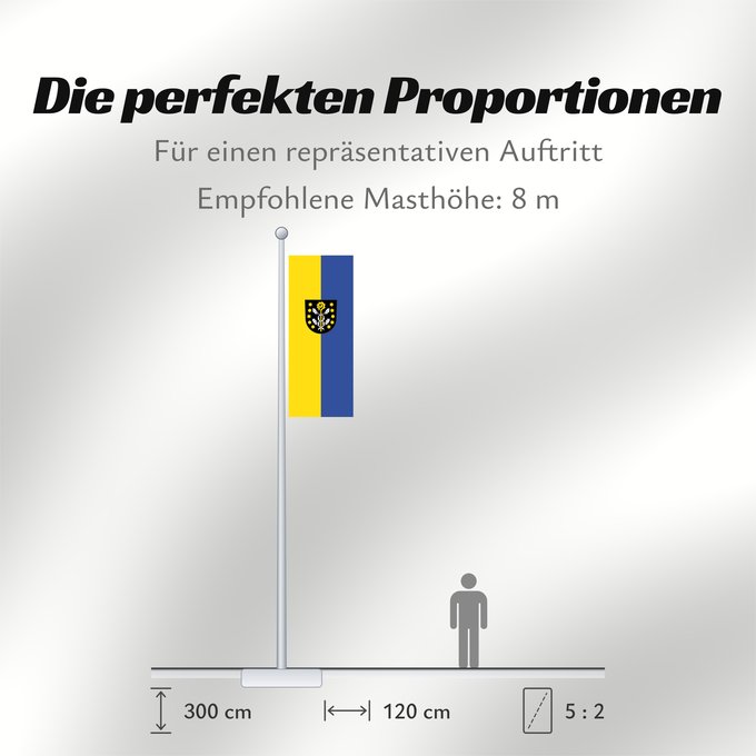 Proportionen der Flagge: Wiernsheim (Nördlicher Schwarzwald)