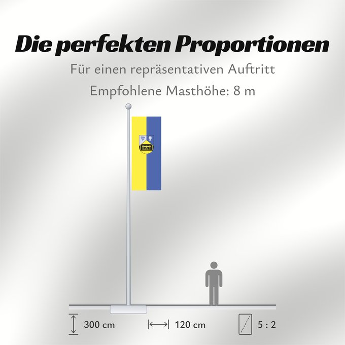 Proportionen der Flagge: Keltern (Nördliches Baden-Württemberg)