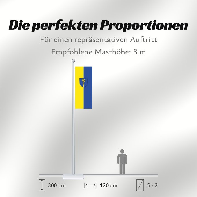 Proportionen der Flagge: Alpirsbach (Nördlicher Schwarzwald)