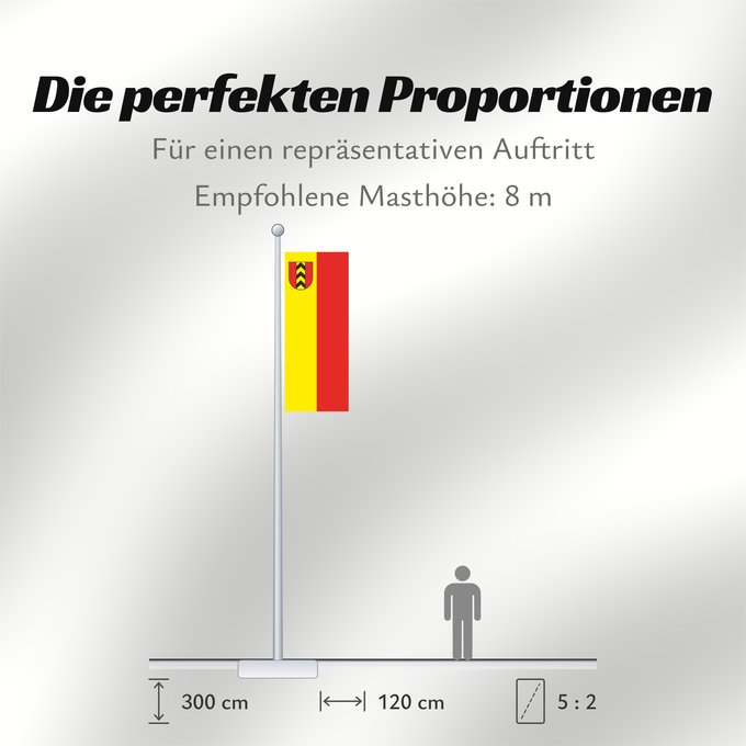 Proportionen der Flagge: Badenweiler (Südlicher Schwarzwald)