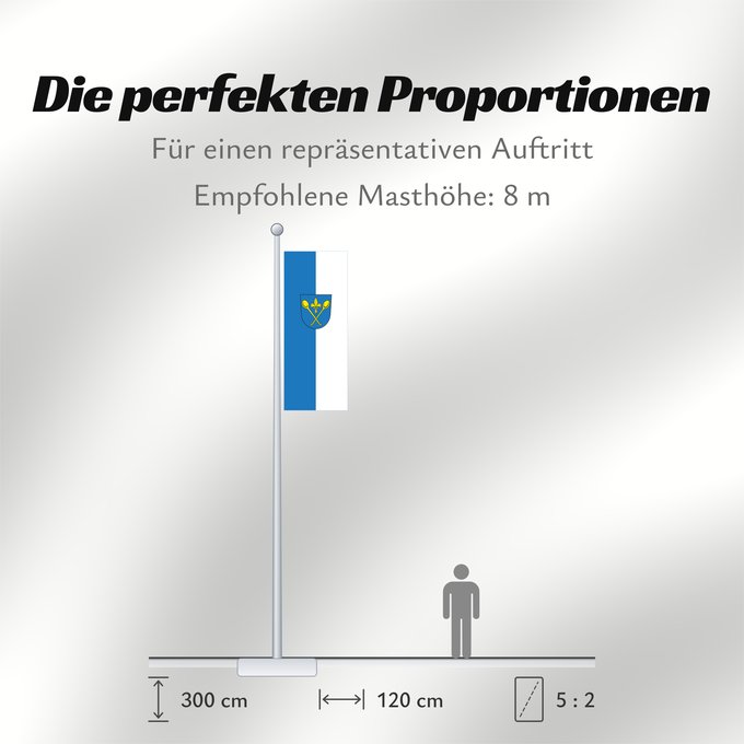 Proportionen der Flagge: Löffingen (Südlicher Schwarzwald)