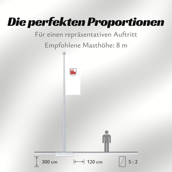 Proportionen der Flagge: St. Märgen (Südlicher Schwarzwald)