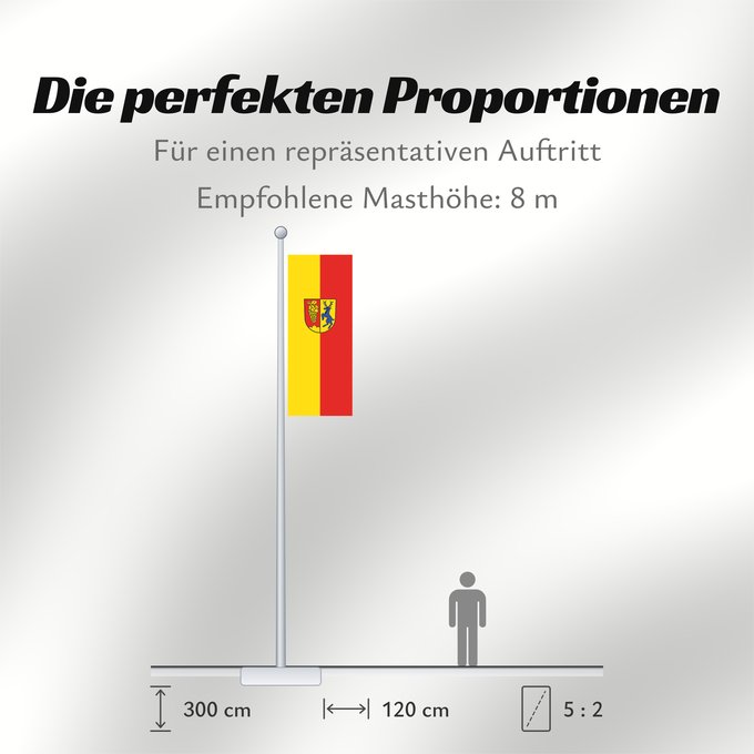 Proportionen der Flagge: Ehrenkirchen (Südlicher Schwarzwald)